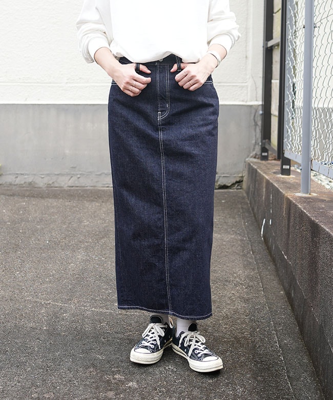 ポリーヌブロー　デニムワンピース　スカート 試着のみ　M ポリーヌブロー デニムワンピース スカート 試着のみ M