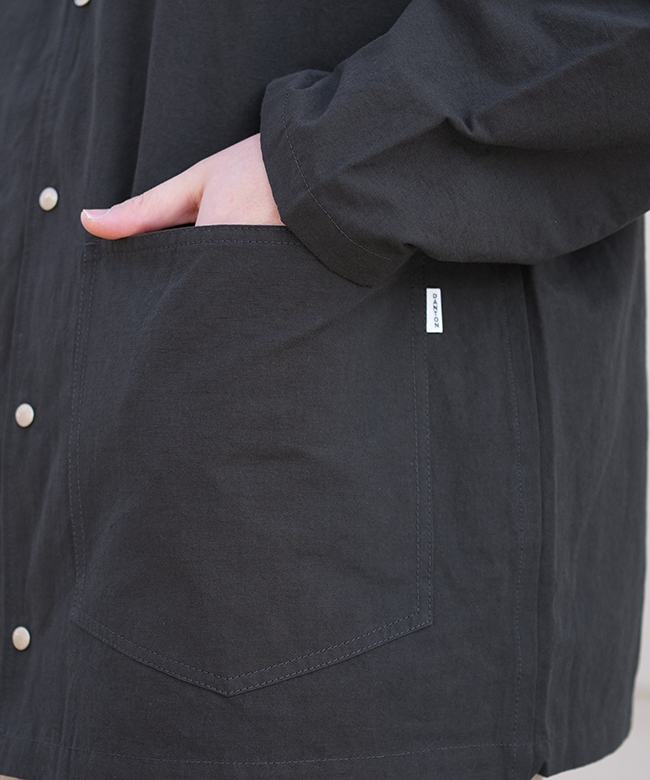 ◇[DT-B0240WCL]DANTON(ダントン)COTTON LINEN COVERALL SHIRT