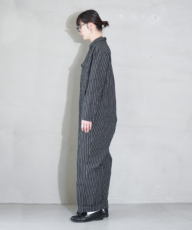 YAR-25SS-P6]Yarmo(ヤーモ) Boiler Suit_Indigo Chambray