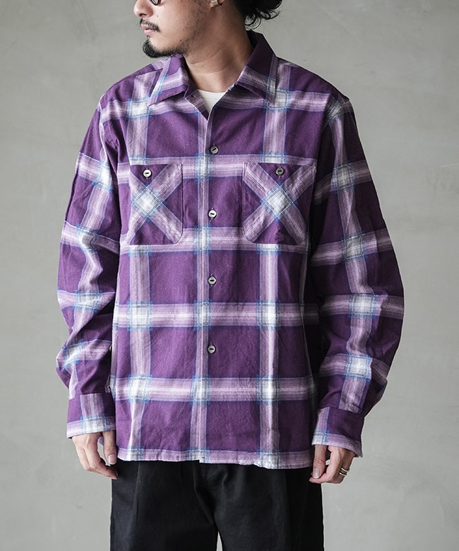 25aw needles ワンナップカラー プリントフランネルチェックシャツ 25aw needles ワンナップカラー プリントフランネルチェック