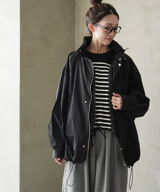 3-172099]MIDIUMISOLID(ミディウミソリッド)ライナー付きコート 2WAY