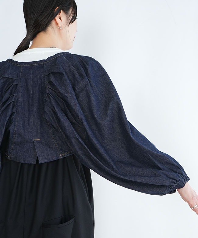 Si-Si-Si スースースー　ボレロ ジャケット　ネイビー si-si-si comfort(スースースーコンフォート) VICTRIAN BOLERO