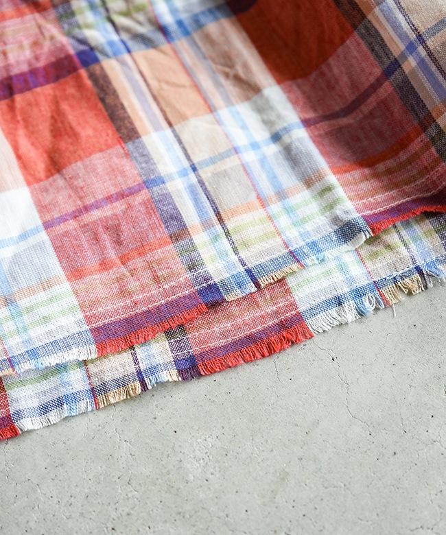 SALE 50%OFF】[242105]ina(イナ) 裾フリンジ タック スカート 綿 麻