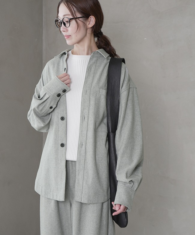 美品solamonat poche(ソラモナポッシェ) ポリスパンオーバーシャツ SALE 30%OFF】◇[poche-ps-ovsh]solamonat poche