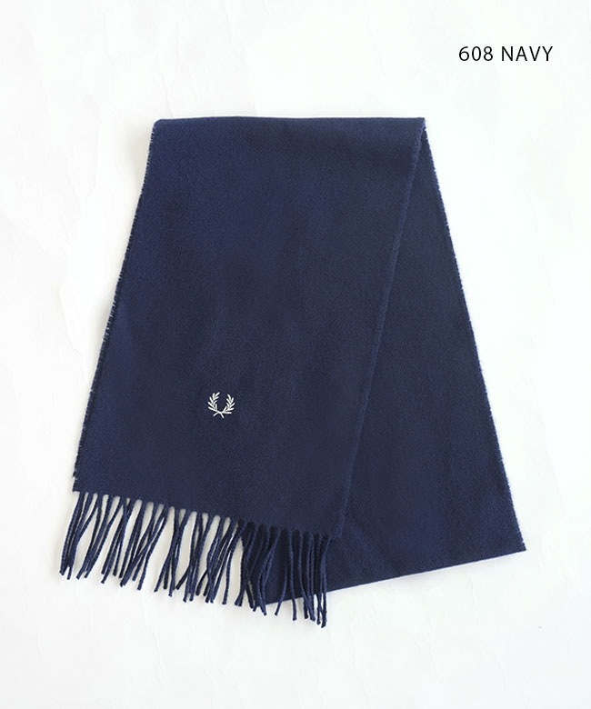 C4126]FRED PERRY(フレッドペリー) Lambswool Scarf ラムウール