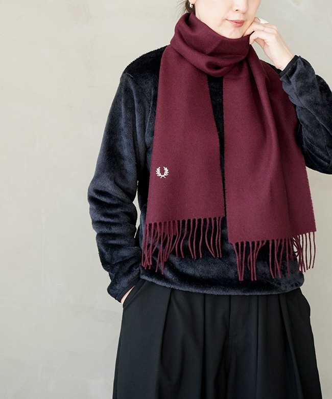 SALE 50%OFF】[C4126]FRED PERRY(フレッドペリー) Lambswool Scarf