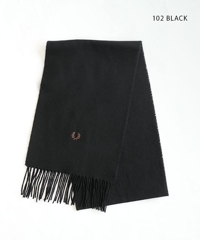 C4126]FRED PERRY(フレッドペリー) Lambswool Scarf ラムウール