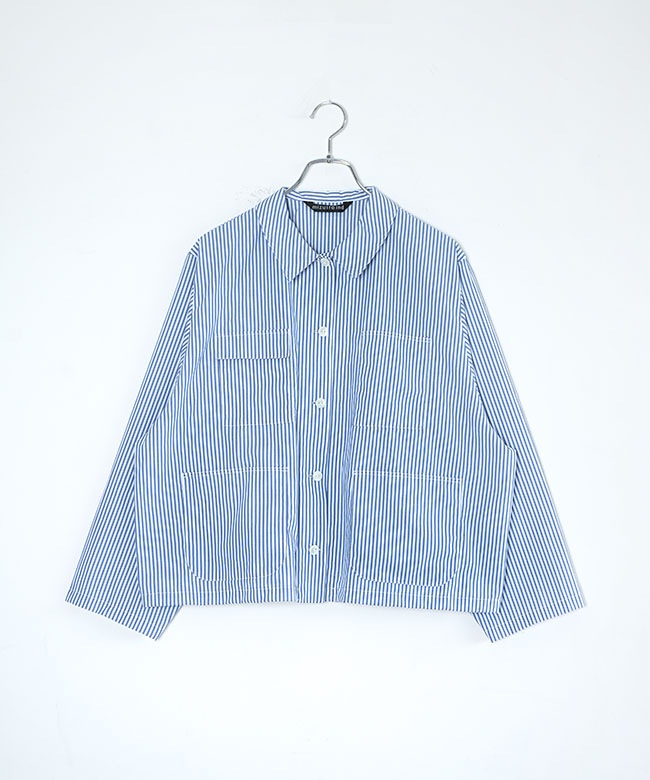 mizuiro ind(ミズイロインド) stripe coverall ストライプカバーオール