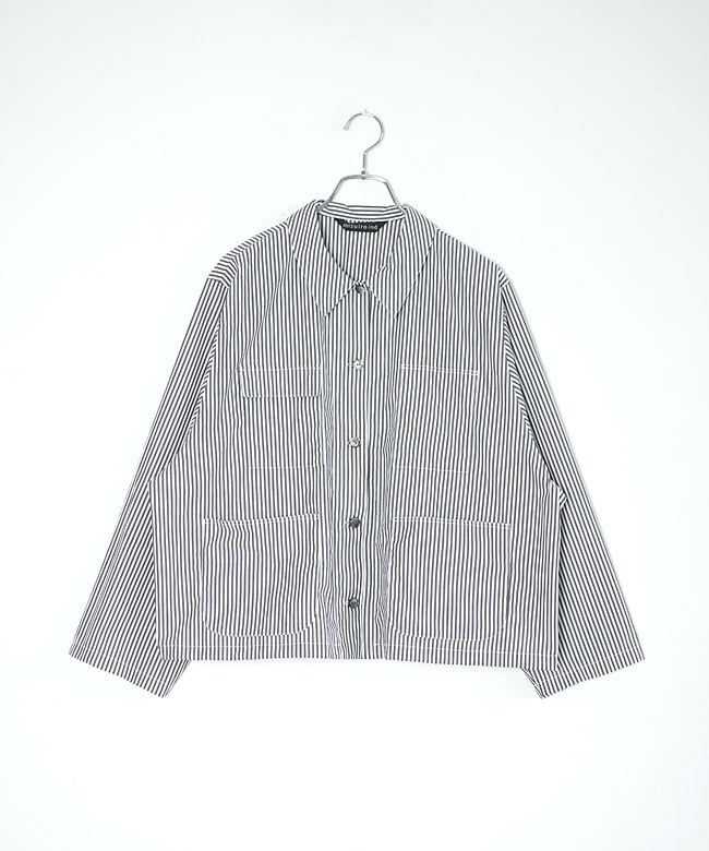 1-230151]mizuiro ind(ミズイロインド) stripe coverall ストライプ
