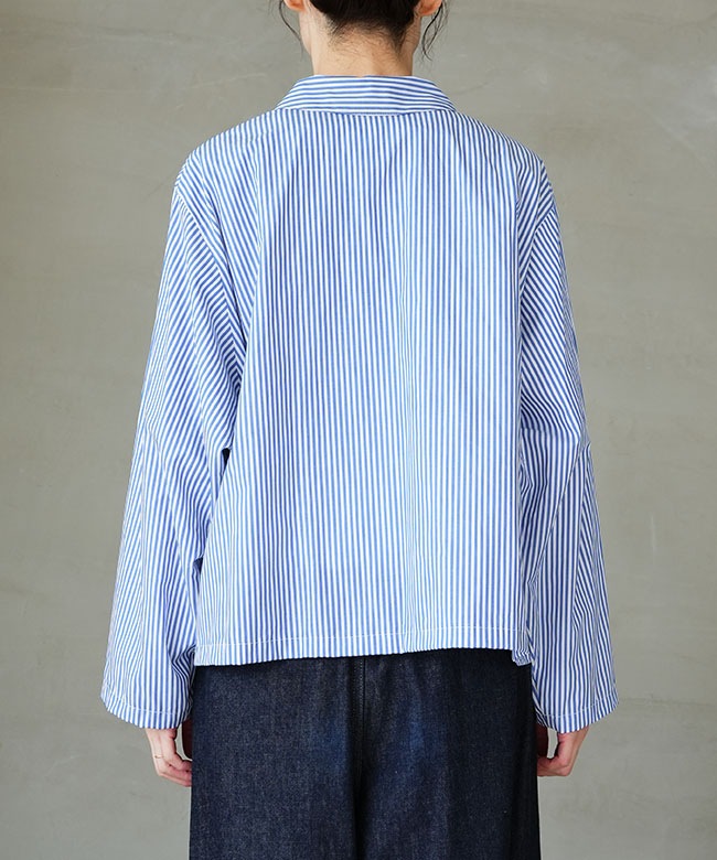 mizuiro ind(ミズイロインド) stripe coverall ストライプカバーオール