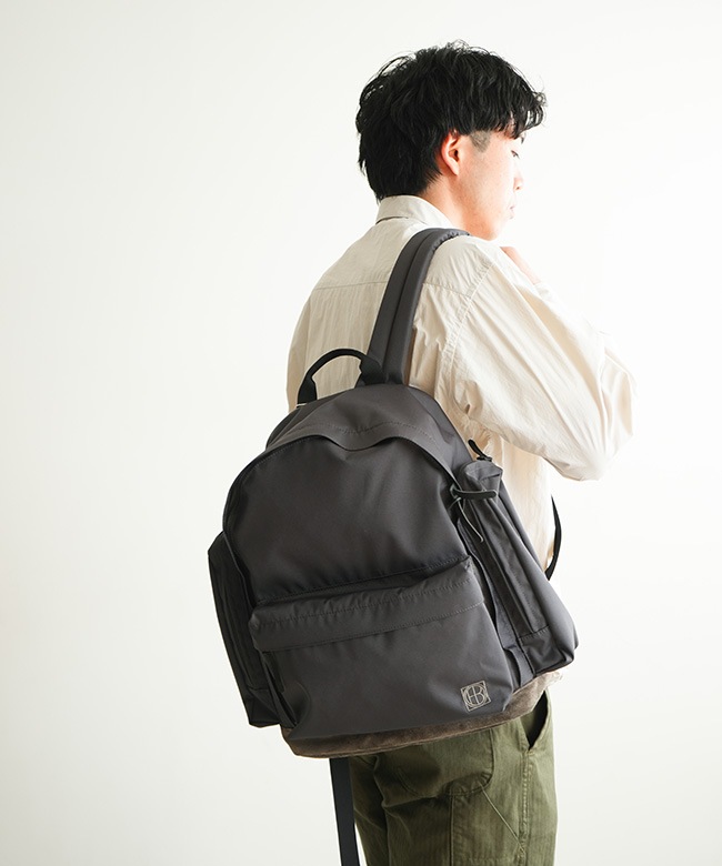 hobo(ホーボー)BACKPACK 20L POLYESTER OXFORD CORDURA with PIG SUEDE