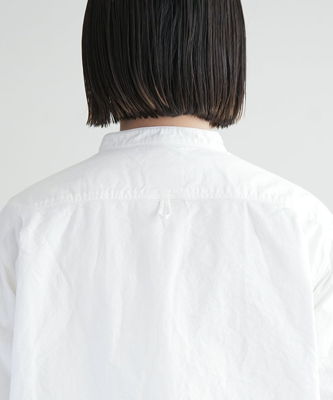◇DANTON(ダントン) WOMEN'S OXFORD BAND COLLAR SHIRT PLAIN