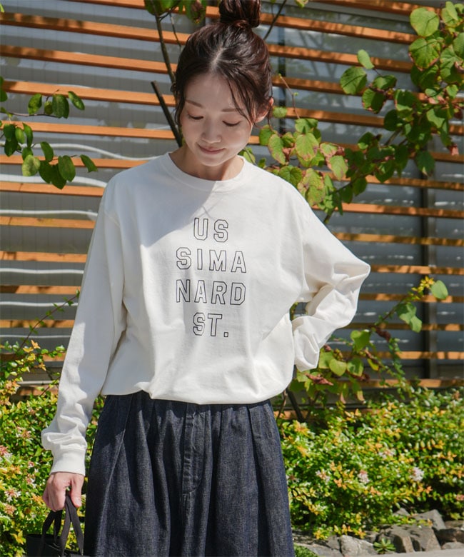 ◇SOLAMONAT(ソラモナ) ハロ加工プリントロングTシャツ 【US SIMA