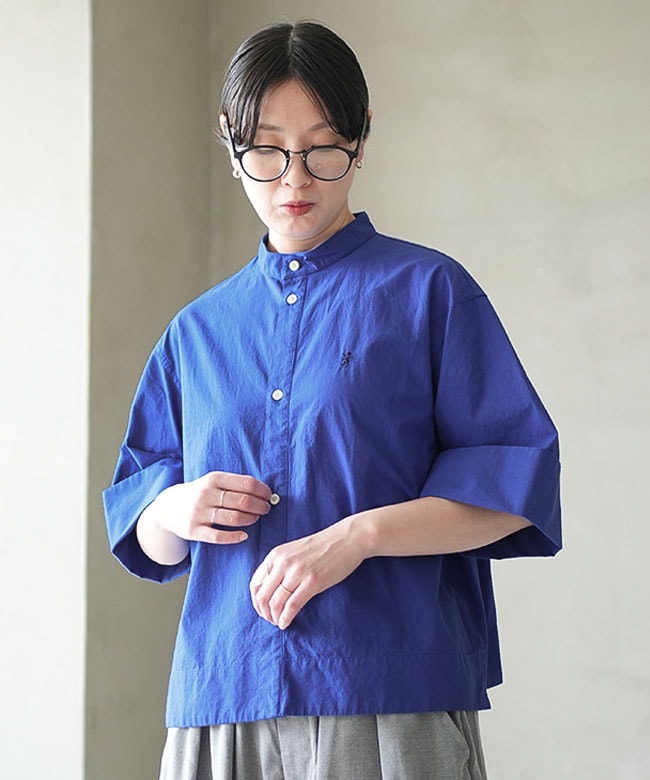 Gymphlex(ジムフレックス) STAND COLLAR SHIRT S/S スタンドカラー