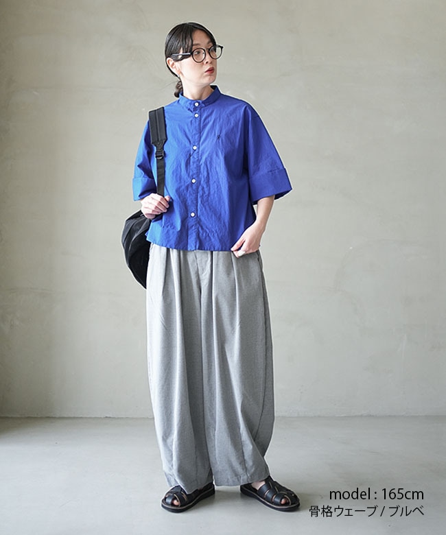 Gymphlex(ジムフレックス) STAND COLLAR SHIRT S/S スタンドカラー