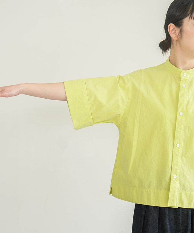 GY-B0368TYO]Gymphlex(ジムフレックス) STAND COLLAR SHIRT S/S