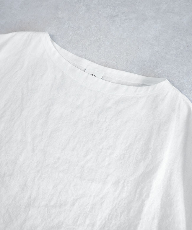 OR-B0388YLM]ORCIVAL(オーチバル/オーシバル) ボートネックリネンプル