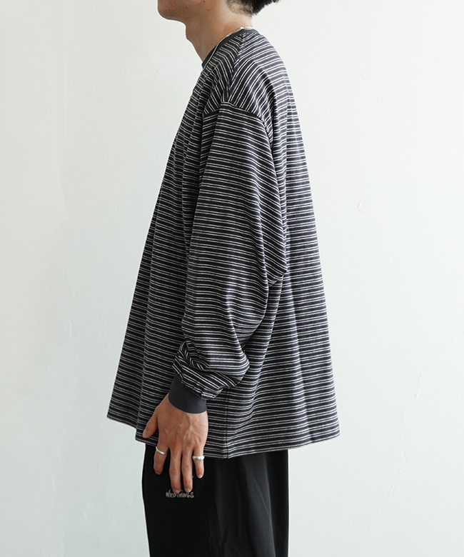 251-91110]EVCON(エビコン) BORDER WIDE L/S TEE ボーダーワイド