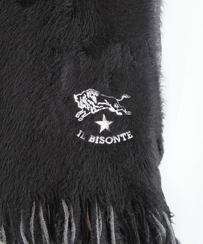 IL BISONTE(イルビゾンテ) マフラー - 黒 ウール