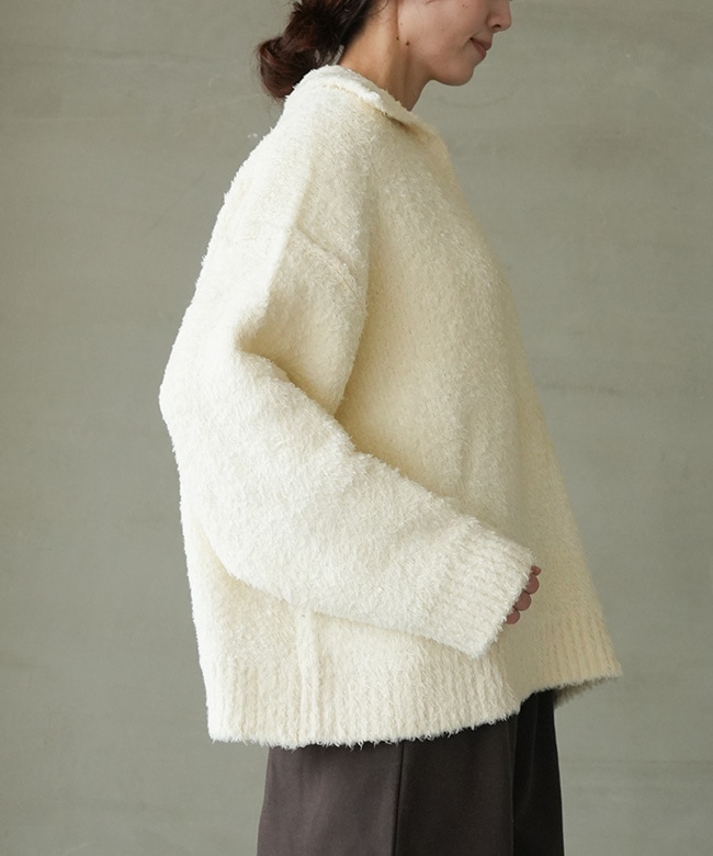 4-125144]MIDIUMISOLID(ミディウミソリッド) feather yarn skipper PO