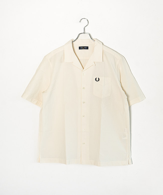 FRED PERRY(フレッドペリー) Seersucker Revere Collar Shirt シア