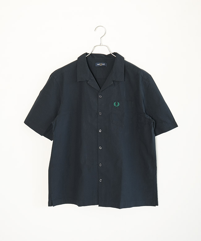 FRED PERRY(フレッドペリー) Seersucker Revere Collar Shirt シア