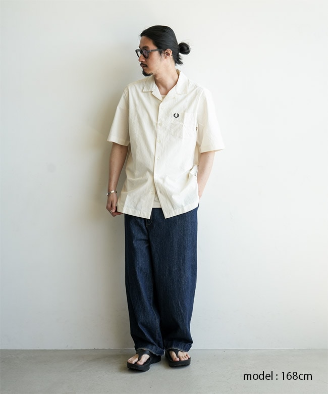 FRED PERRY(フレッドペリー) Seersucker Revere Collar Shirt シア