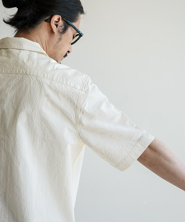 FRED PERRY(フレッドペリー) Seersucker Revere Collar Shirt シア