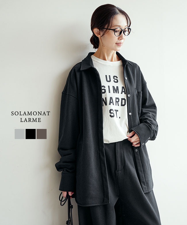 ◇SOLAMONAT LARME(ソラモナラーム) 裏毛シャツ トップス スウェット