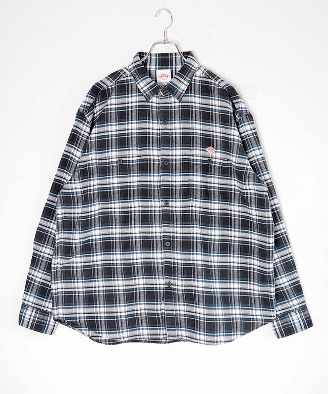 ◇DANTON(ダントン) メンズフランネルチェックレギュラーカラーシャツ