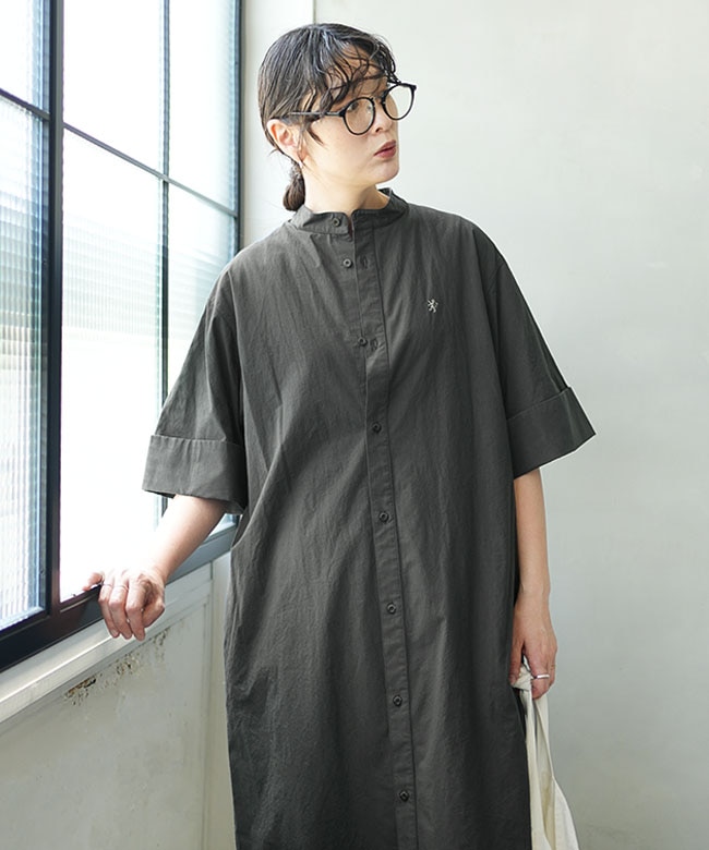 Gymphlex(ジムフレックス) STAND COLLAR DRESS S/S スタンドカラー
