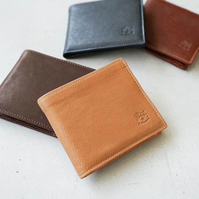 訳あり新品　イルビゾンテ IL BISONTE 二つ折り財布　オレンジ ◇訳あり&frasl;20%OFF国内正規販売店[54232307041]IL BISONTE