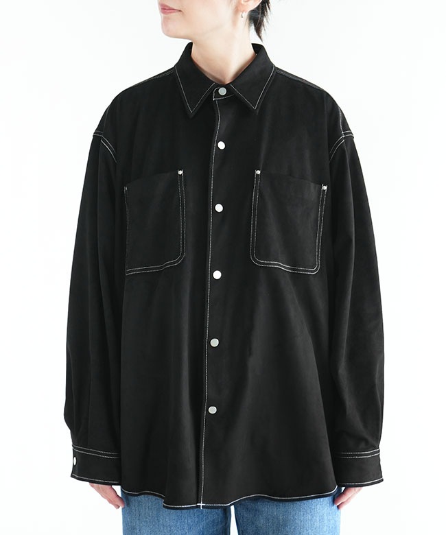 25AMSBL03]THE SHINZONE(ザ シンゾーン) SUEDE SHIRT スエード