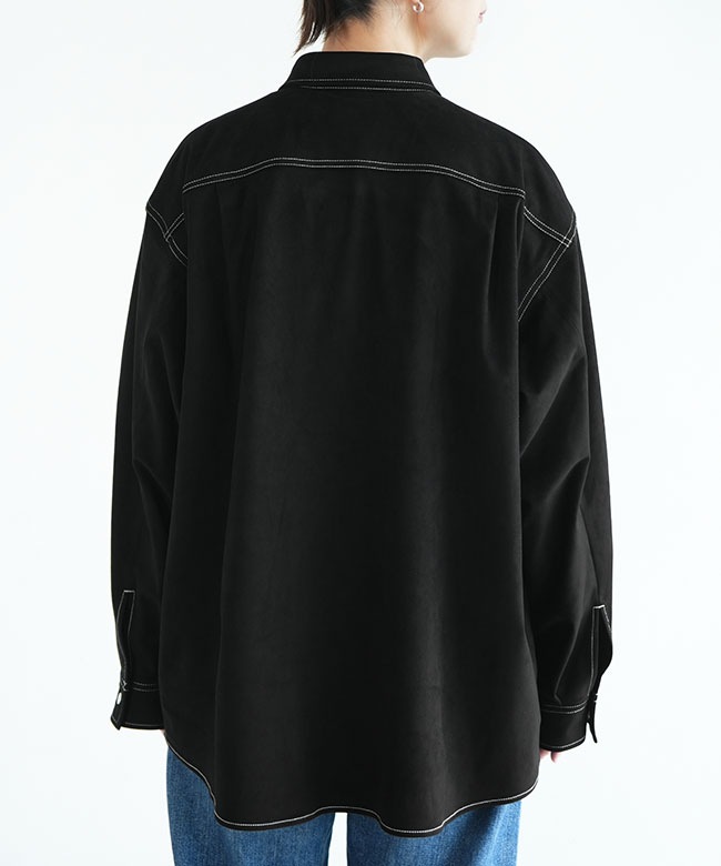 25AMSBL03]THE SHINZONE(ザ シンゾーン) SUEDE SHIRT スエードシャツ