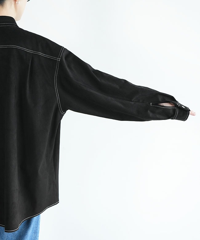 25AMSBL03]THE SHINZONE(ザ シンゾーン) SUEDE SHIRT スエードシャツ