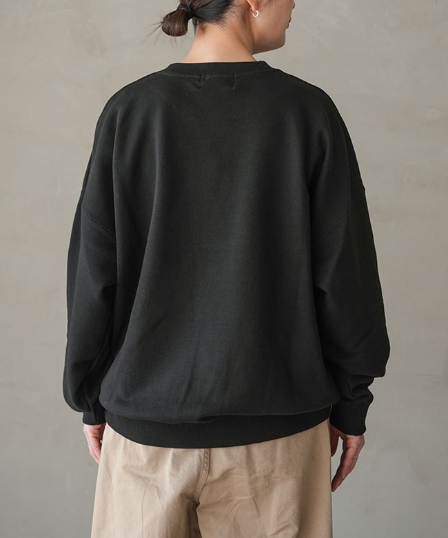 A52523]HARVESTY(ハーベスティ)PRINTED SWEATSHIRTプリント スウェット