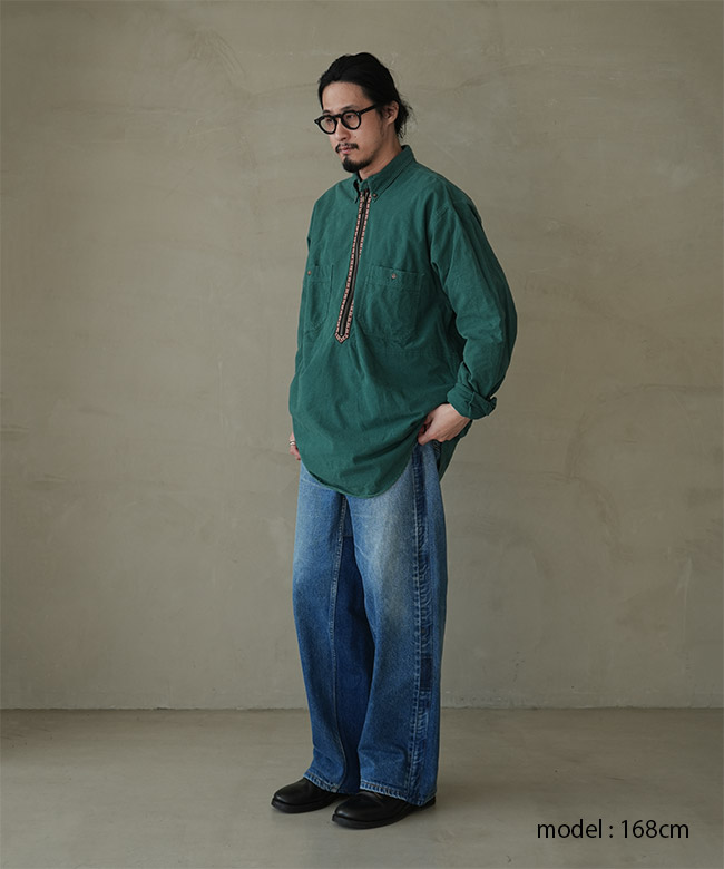 CHANGES(チェンジーズ) Remake Half Zip PO Shirt リメイクハーフ