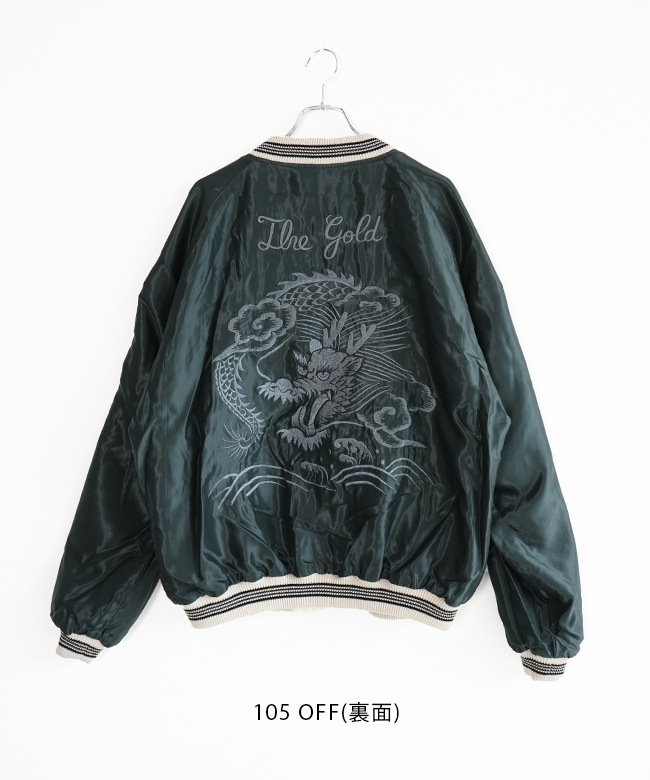 GL15852]gold(ゴールド)ACETATE SOUVENIR JACKET DRAGON アセテート