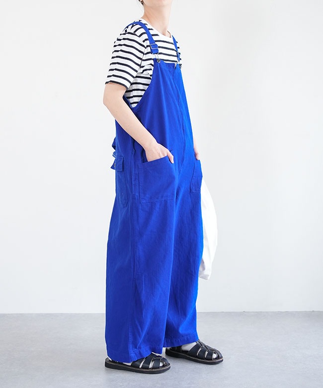 FURALI(フラリ)へリンボーン NAVY サロペット オーバーオール FURALI(フラリ)へリンボーン NAVY サロペット オーバーオール