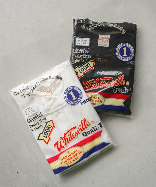 ◎Whitesville(ホワイツビル)WHITESVILLE HENLEY NECK PACK T-SHIRT