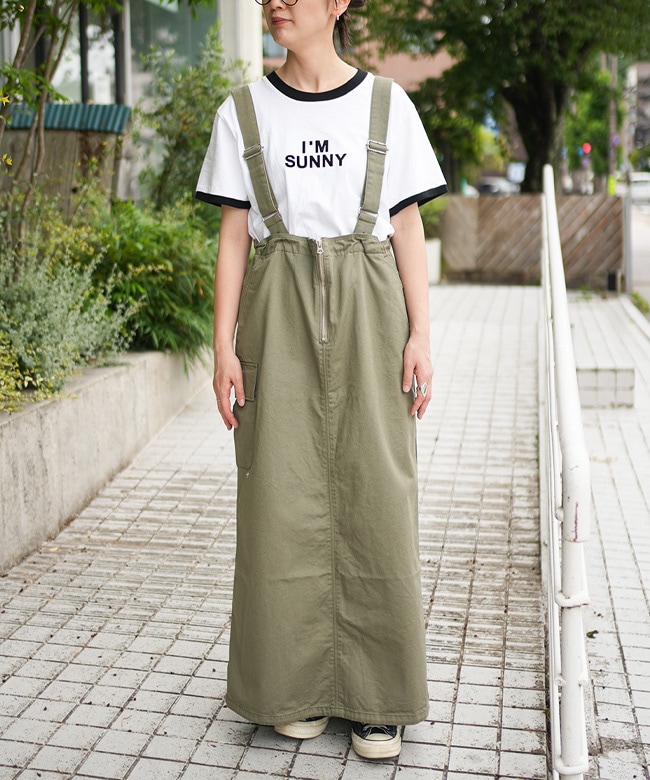 JOHNBULL(ジョンブル) MILサスペンダースカート レディース ボトムス