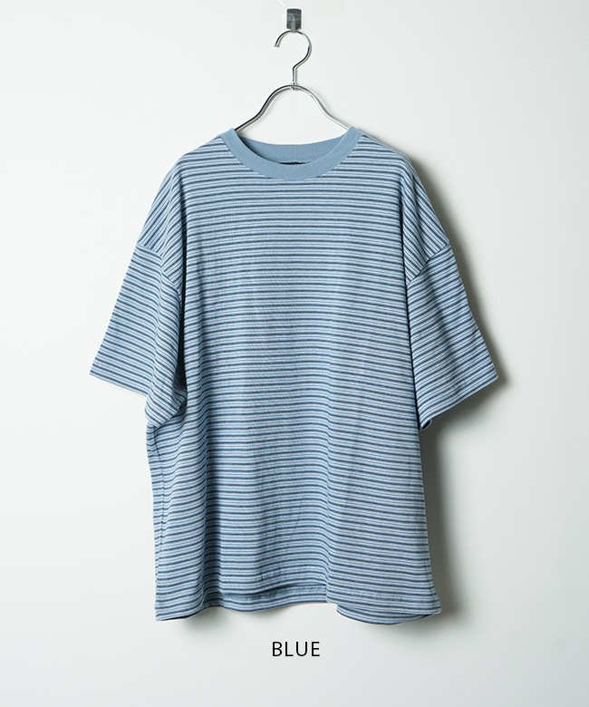 SALE 50%OFF】[241-91108]EVCON(エビコン) BORDER WIDE S/S T