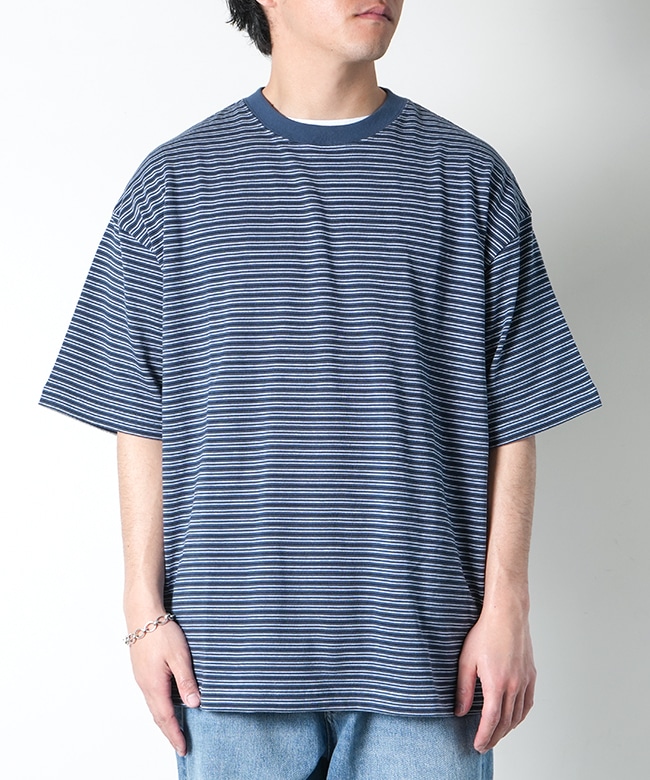 トップス EVCON BORDER WIDE S/S T-SHIRT 3 EVCON - BORDER WIDE S/S TEE/GREEN | NapsNote