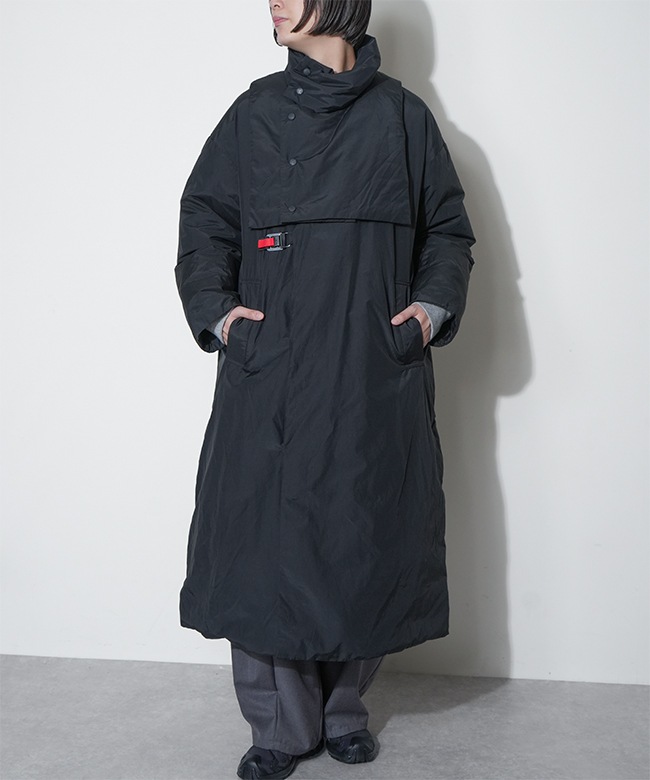 ヌキテパ レーヨン素材 エンブロイダリーガウンコート 紺色 BEAUTY&YOUTH UNITED ARROWS（ビューティーアンドユース