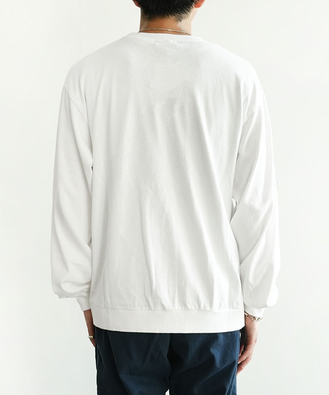 【u ☽様】25SS　Sweatshirt　Fホワイト ZUCCa / S LOGO刺繍スウェット / スウェット(M white(01)): SALE| A
