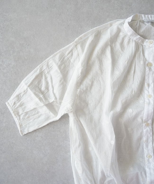 SALE 20%OFF】ICHI (イチ) コットンドットシャツ レディース トップス