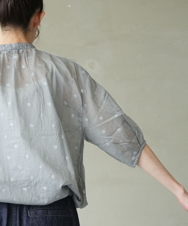 SALE 20%OFF】ICHI (イチ) コットンドットシャツ レディース トップス