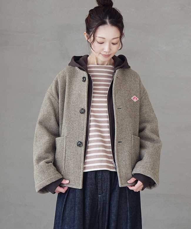 ダントン ウールライトパイルノーカラー　DT-A0013 36 ◇[DT-A0013WLP] DANTON(ダントン) ウールライトパイルノーカラー