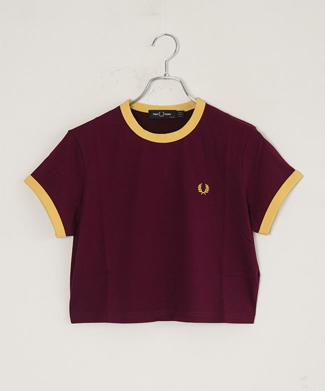 FRED PERRY(フレッドペリー) CROPPED RINGER T-SHIRT クロップド