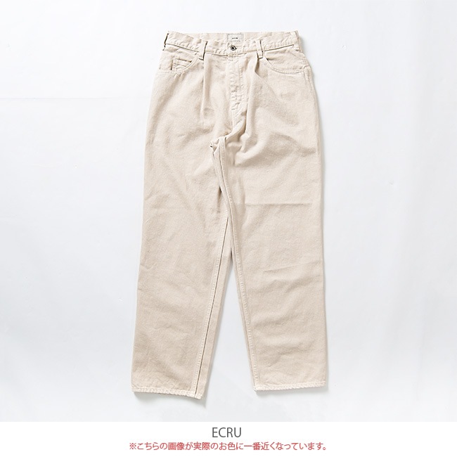 EVCON(エビコン) 5ポケットタックワイドデニムパンツ EVCON - 5POCKET TUCK WIDE DENIM/タックワイドデニムパンツ